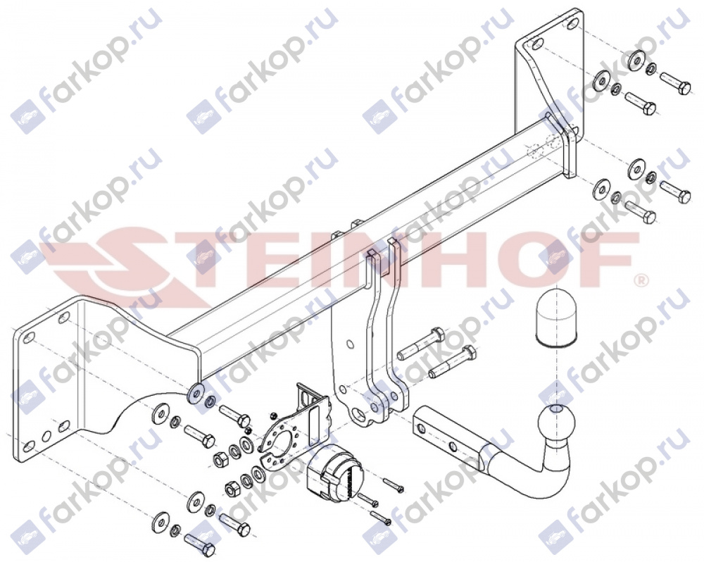 Фаркоп Steinhof для Audi E-Tron (вкл. Sportback) 2019- Арт. A-119 A-119 в 