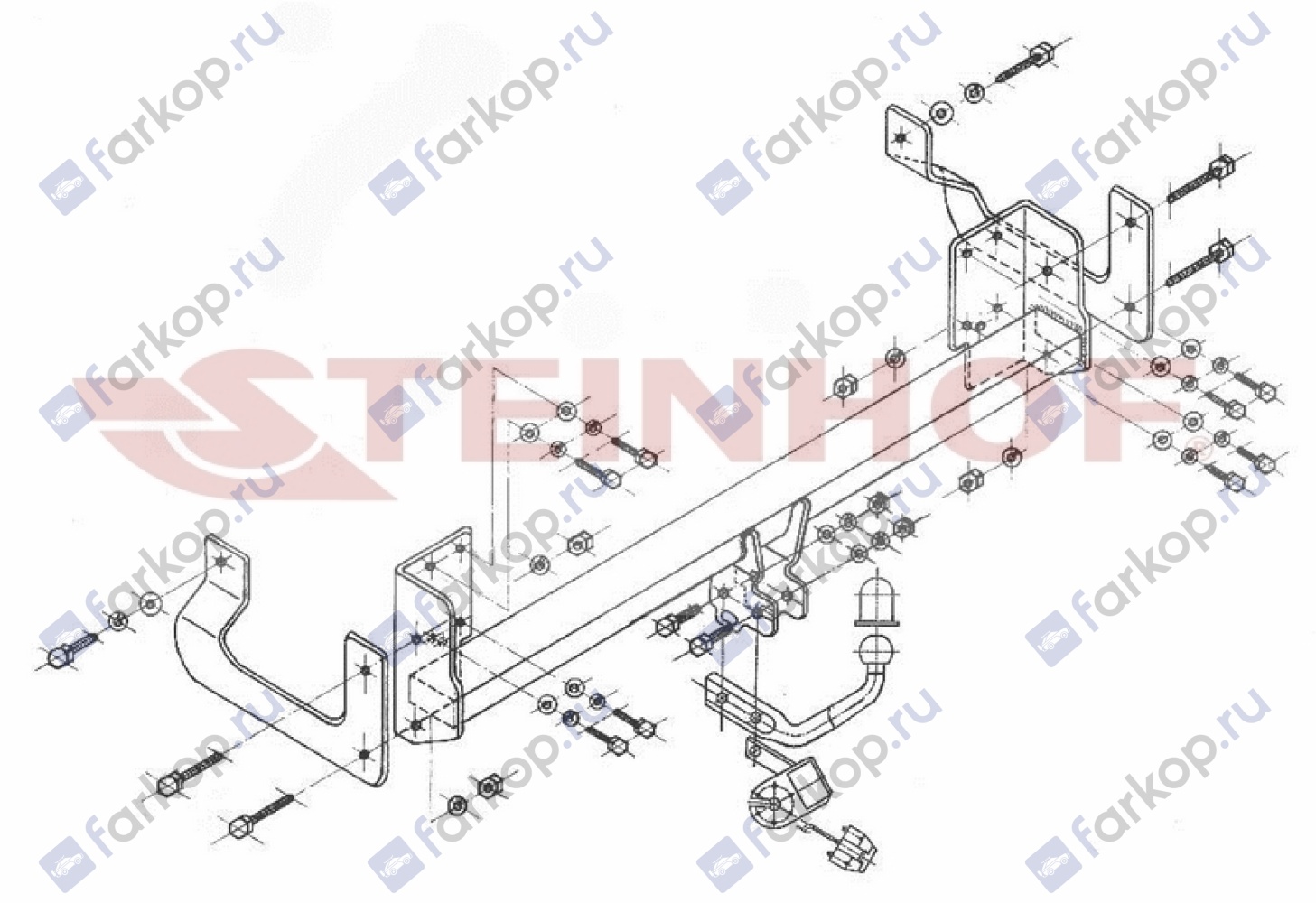 Фаркоп Steinhof для Peugeot 407 2004-2011 P-040 в 