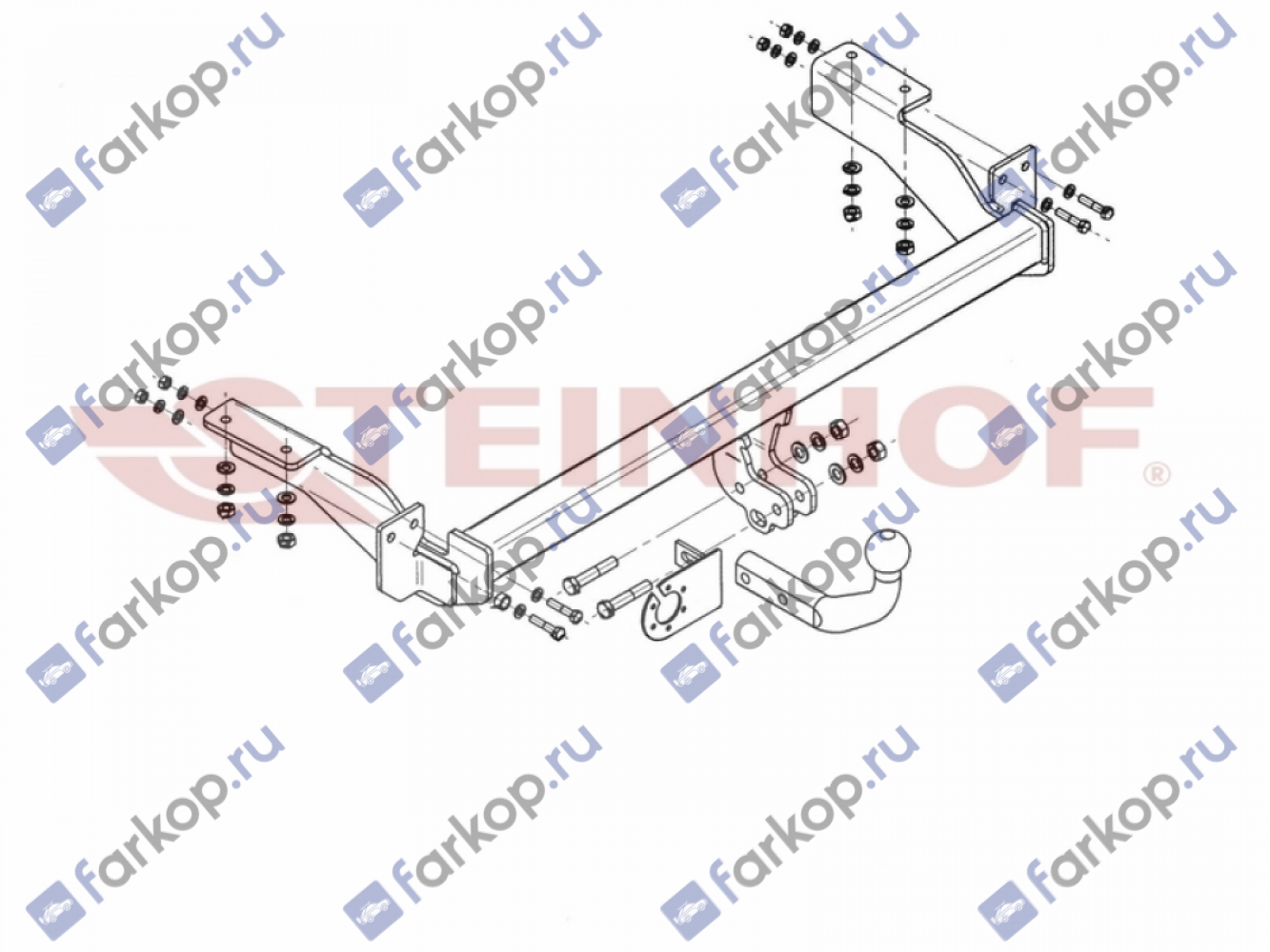 Фаркоп Steinhof для Peugeot 307 2001-2007 C-026 в 