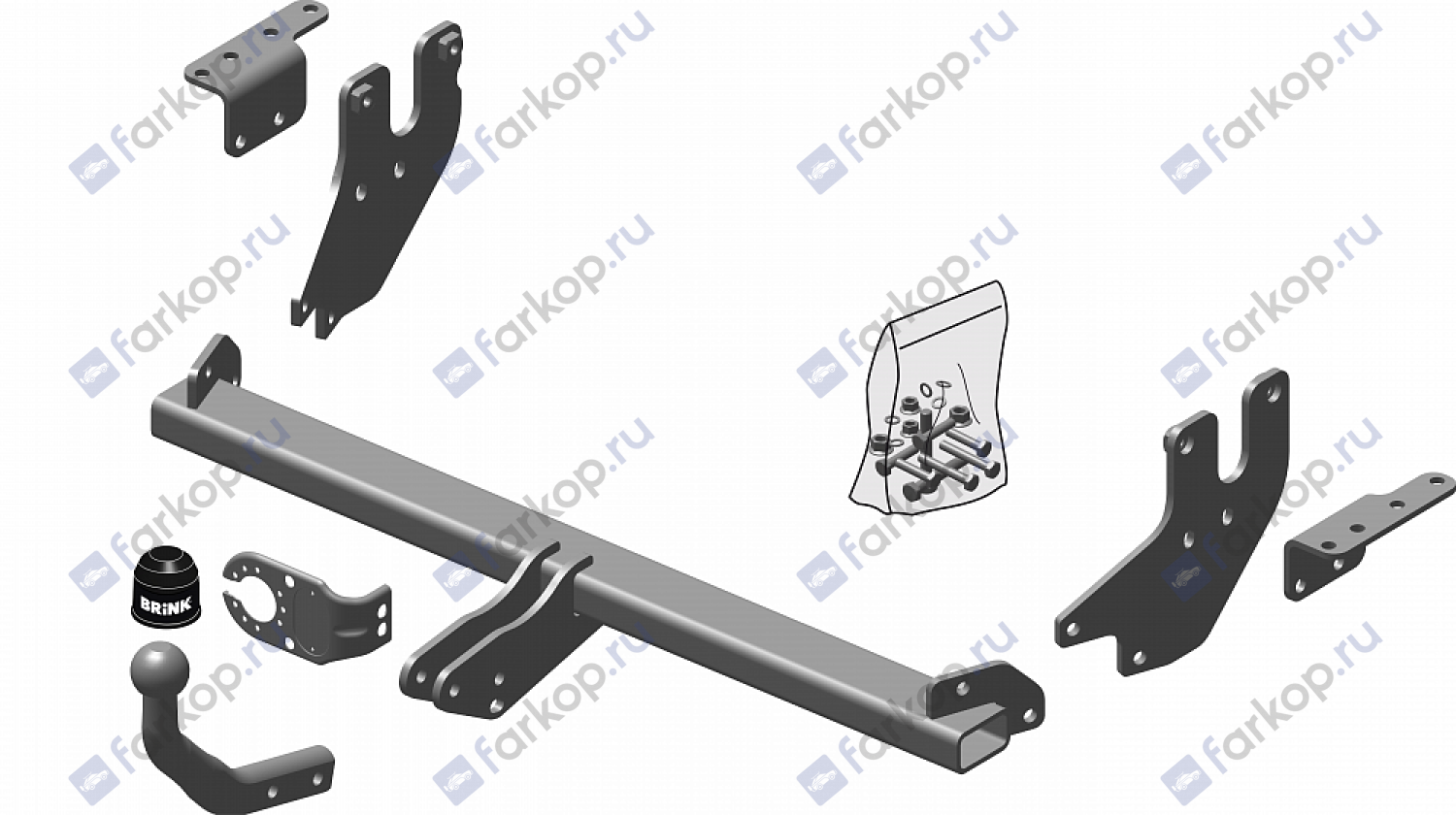 Фаркоп Brink для Mitsubishi Lancer (хетчбек) 2008-2016  Арт. 479500 479500 в 