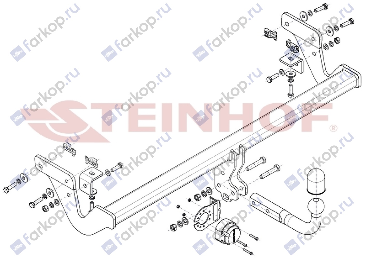 Фаркоп Steinhof для Peugeot 2008 2019-  Арт. P-072 P-072 в 