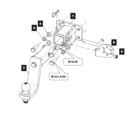 Фаркоп TowRus для Haval H9 2024- 289236 в 