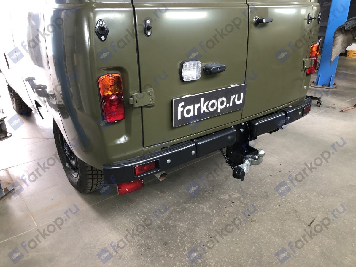 Фаркоп Лидер Плюс для Uaz 469, 3151, 31512, 31519, 2206, 3741, 37411, 39621, 452  1982- Арт. T-UAZ-01F T-UAZ-01F в 