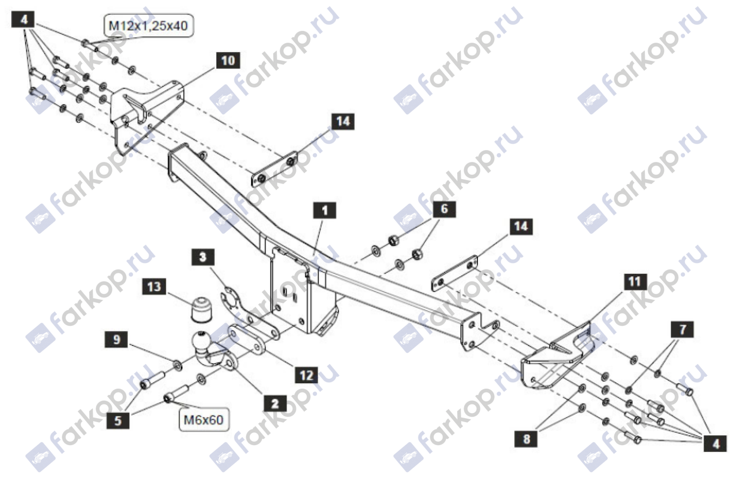 Фаркоп Sheriff для Haval H5 2020-2021 4543.21 в 