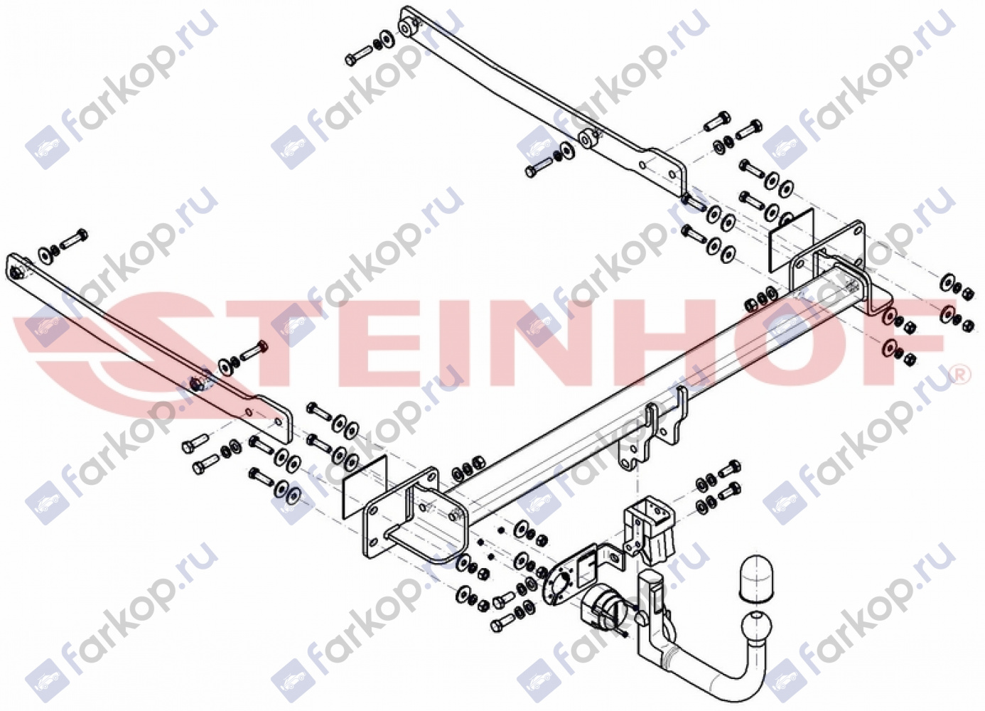 Фаркоп Steinhof для Mercedes C-class 2011-2015 (купе) M-151 в 