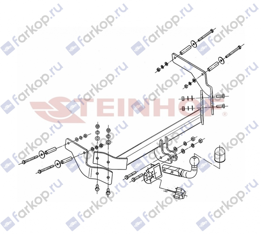 Фаркоп Steinhof для Peugeot Bipper 2008- F-072 в 