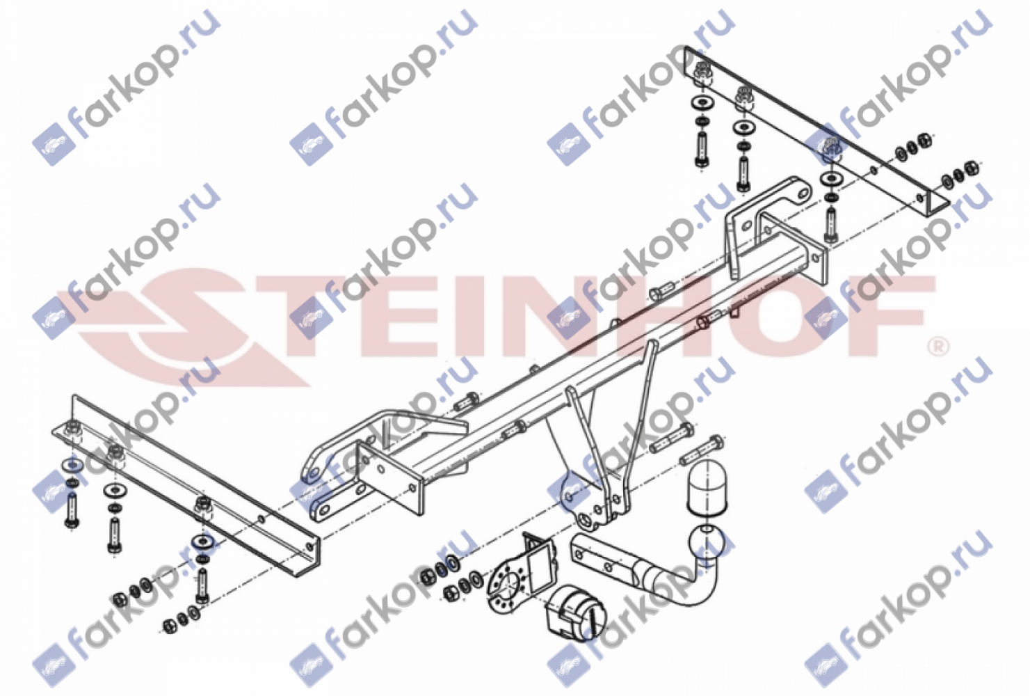 Фаркоп Steinhof для Subaru Legacy Outback 2009-2015 Арт. S-368 S-368 в 