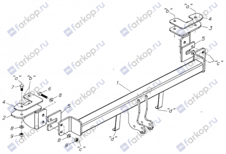 Фаркоп Oris для Chevrolet Aveo (хетчбек) 2002-2008 5221-A в 