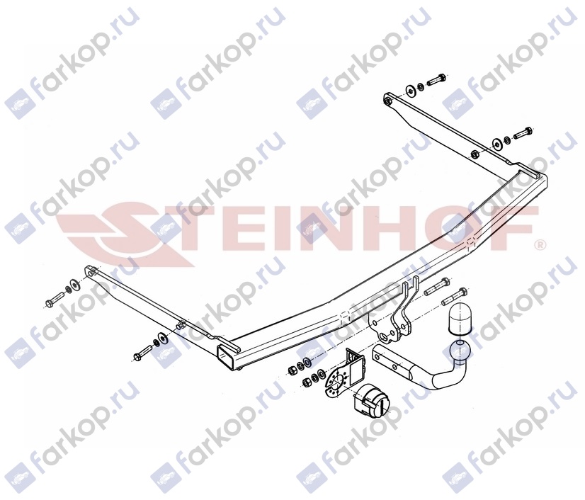 Фаркоп Steinhof для Ford Focus седан 2005-2011 F-242 в 