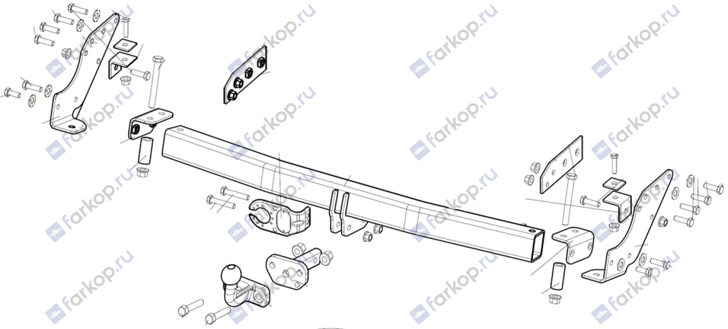 Фаркоп Brink для Mitsubishi Pajero Sport 2008-2016 Арт. 496600 496600 в 