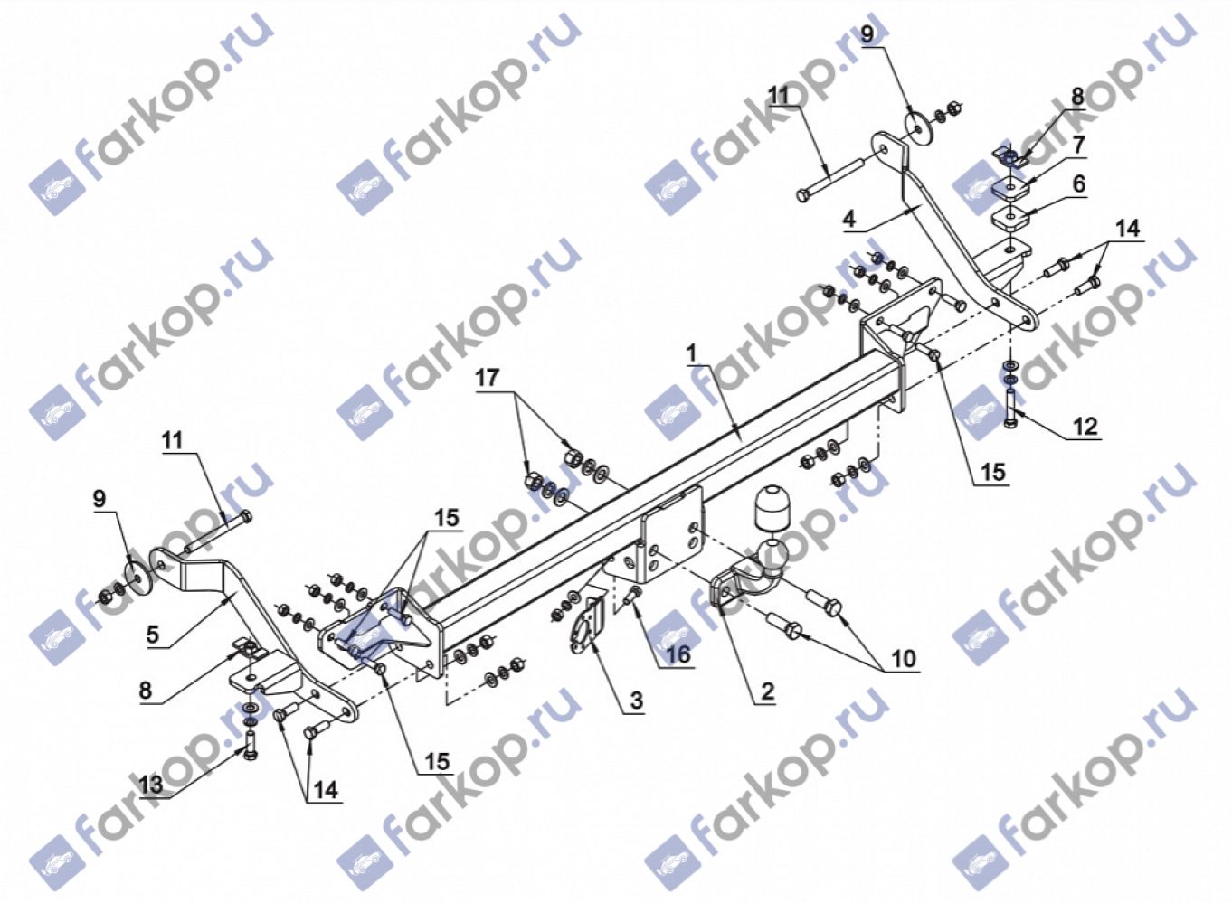 Фаркоп Auto-Hak для Peugeot Boxer L1,L2,L3 2006- R 41 в 