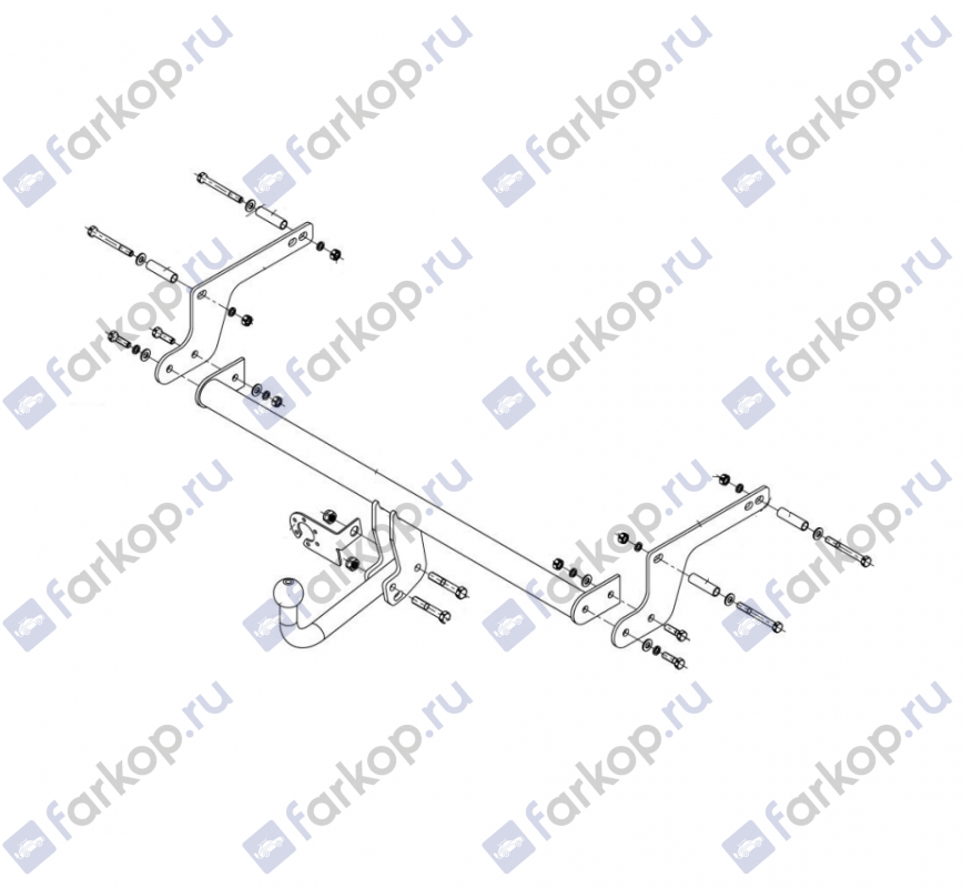 Фаркоп AvtoS для Nissan Terrano 2014- Арт. NS 28 NS 28 в 