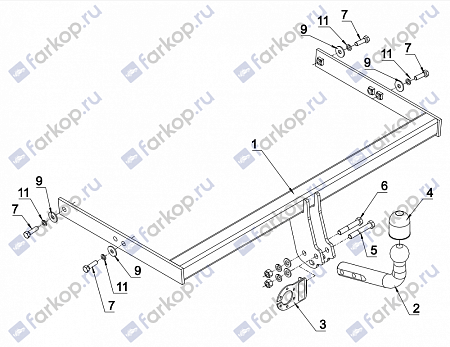 Фаркоп Auto-Hak для Subaru Outback 2009 -2014 Арт. SU 46 SU 46 в 