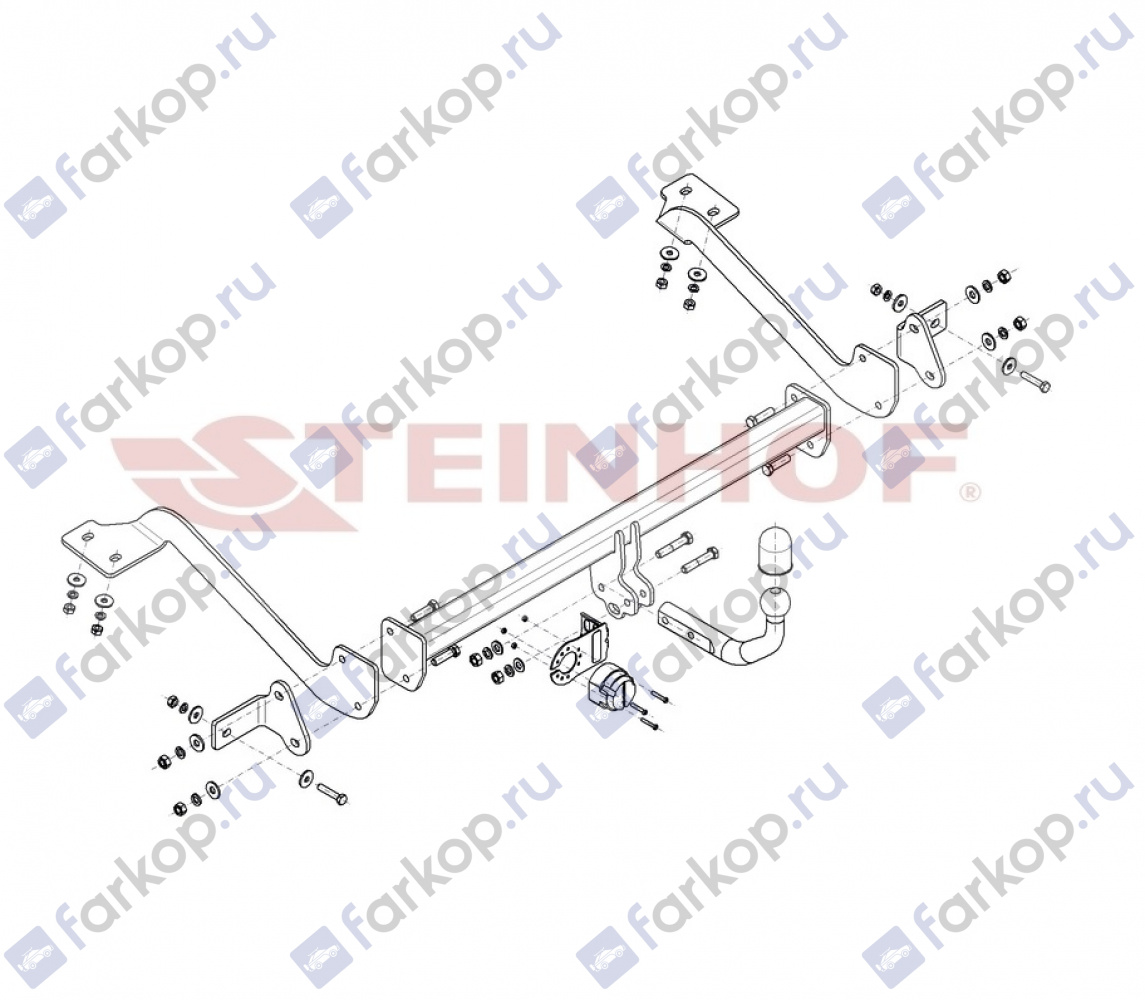 Фаркоп Steinhof для Peugeot Partner 2018-, L2 C-059 в 