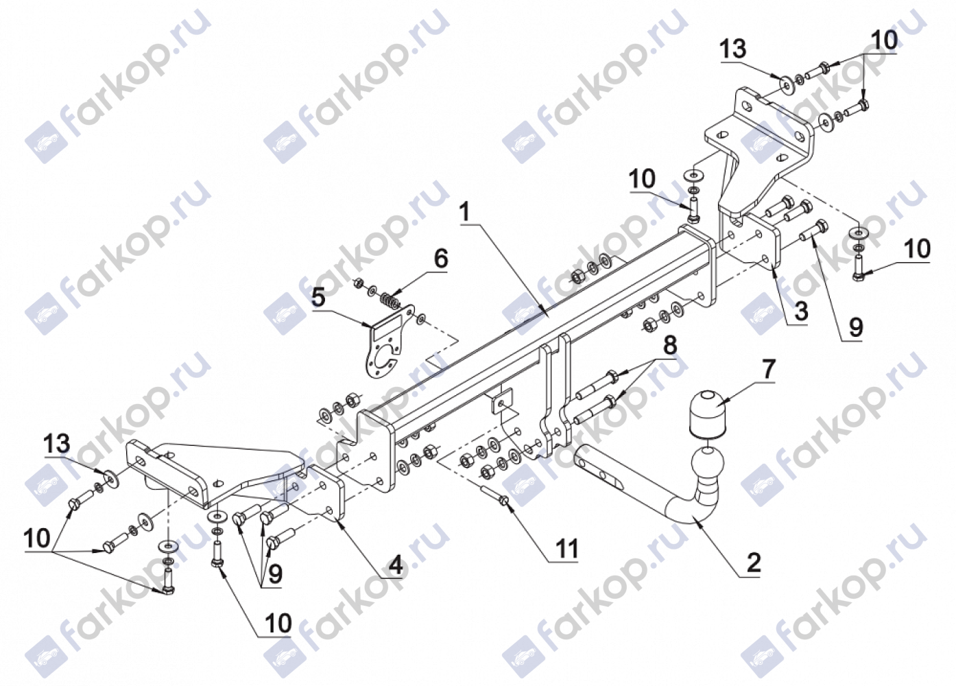 Фаркоп Auto-Hak для Hyundai Tucson 2015-2018 Арт. J 71 J 71 в 