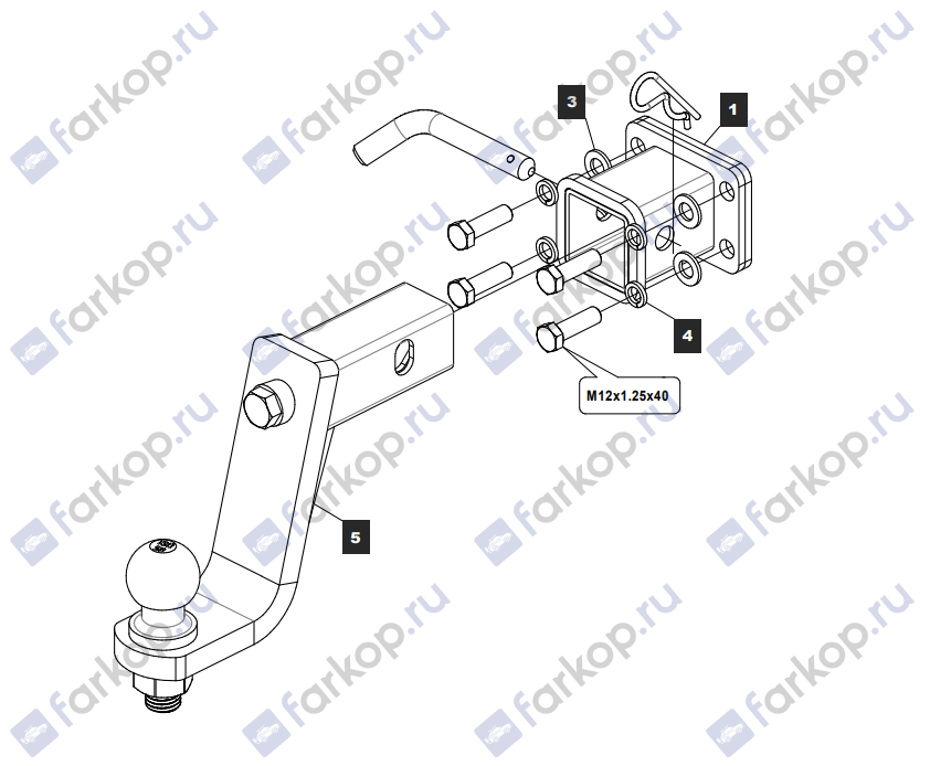 Фаркоп TowRus для Haval H9 2014- 289244 в 