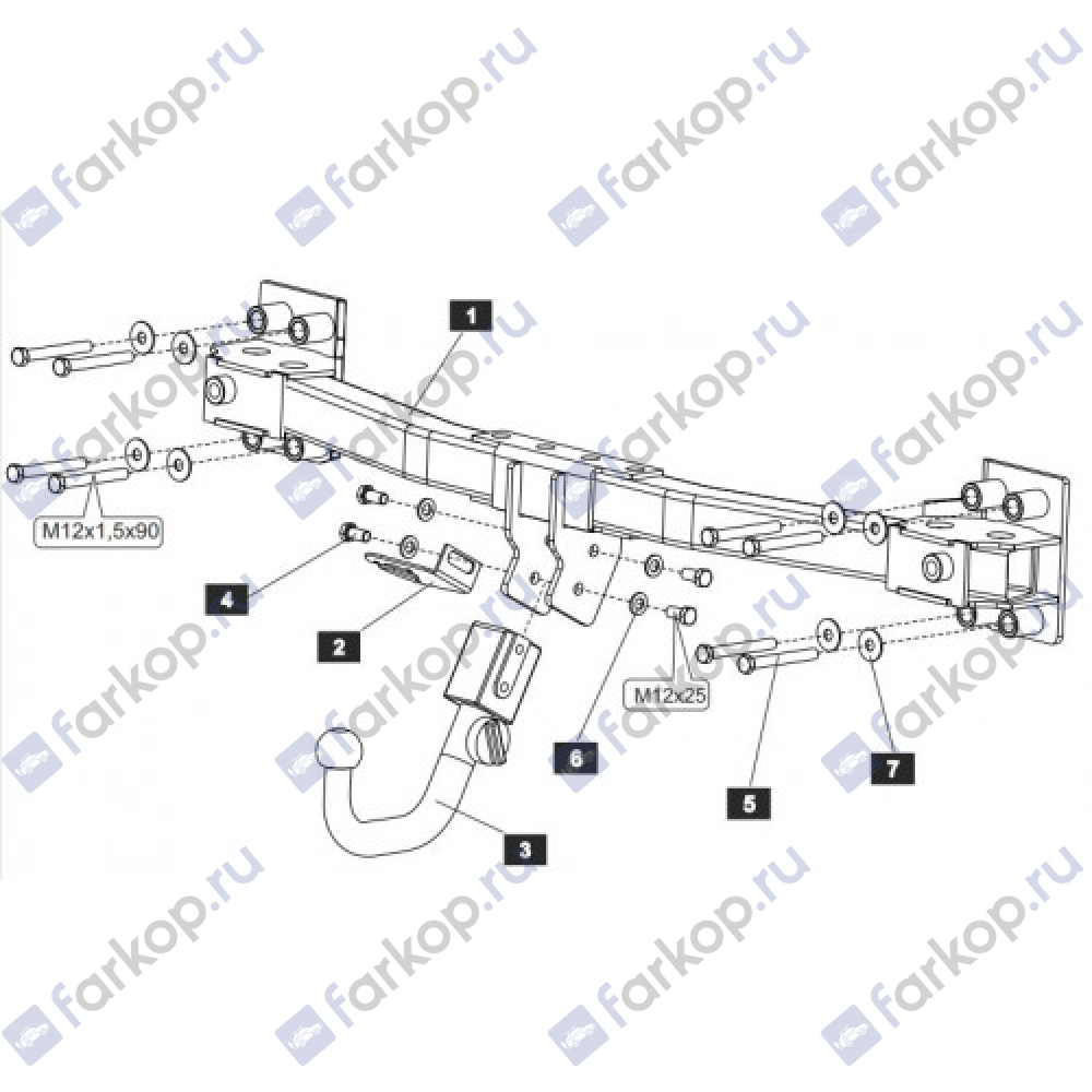 Фаркоп Baltex для Volkswagen Touareg 2002-2010 26188632 в 