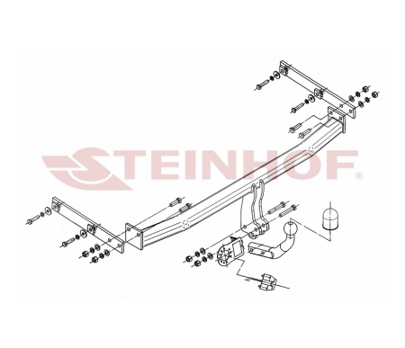 Фаркоп Steinhof для Renault Grand Scenic 2009-2016 R-110 в 