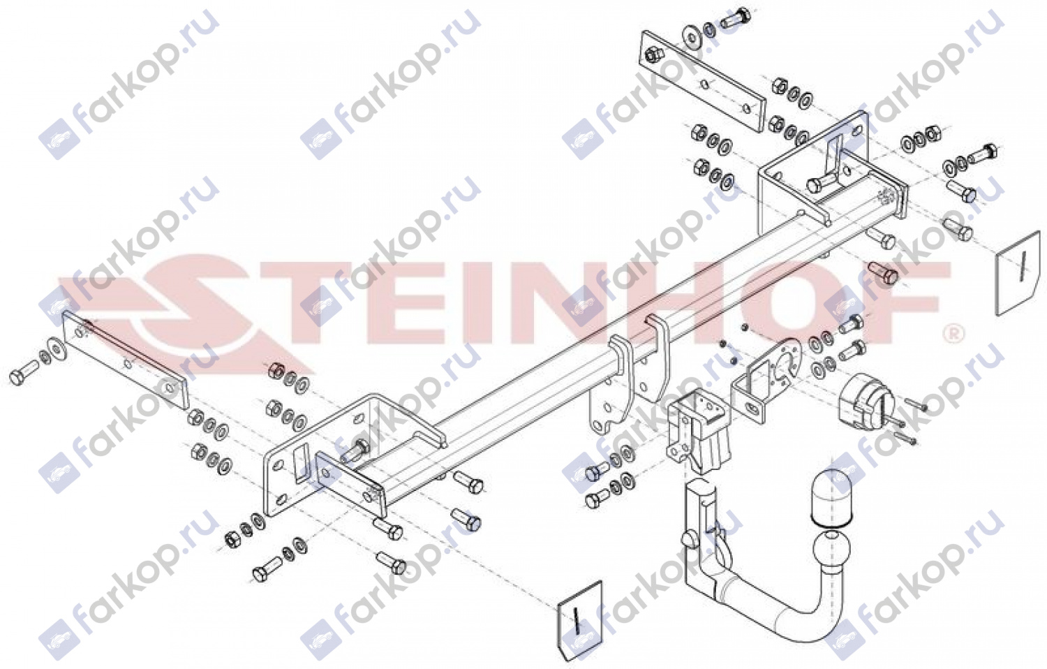 Фаркоп Steinhof для Mercedes CLA-class 2013-2018 Арт. M-106 M-106 в 