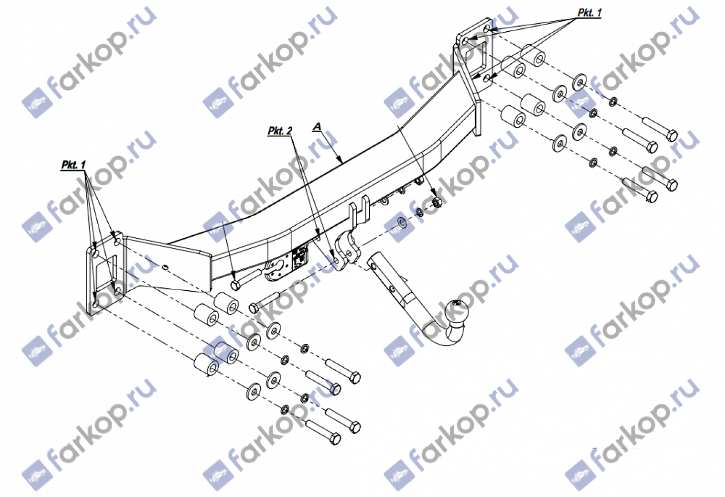 Фаркоп Imiola для Audi Q7 2006-2015 W.031 в 