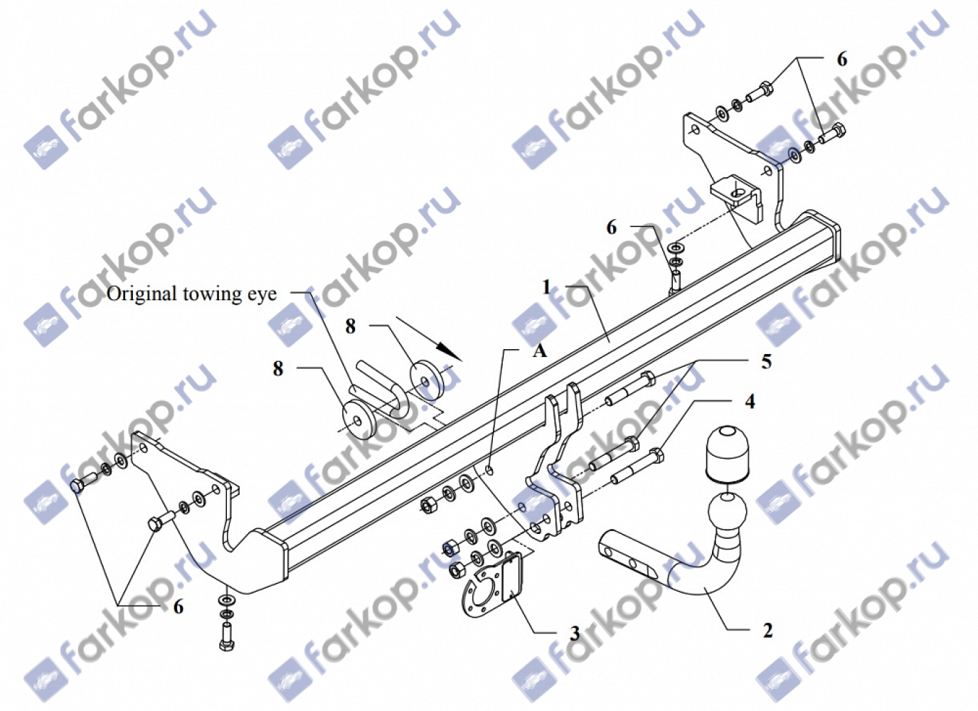 Фаркоп Auto-Hak для Mitsubishi Space Star 1999-2006 Арт. Z 16 Z 16 в 