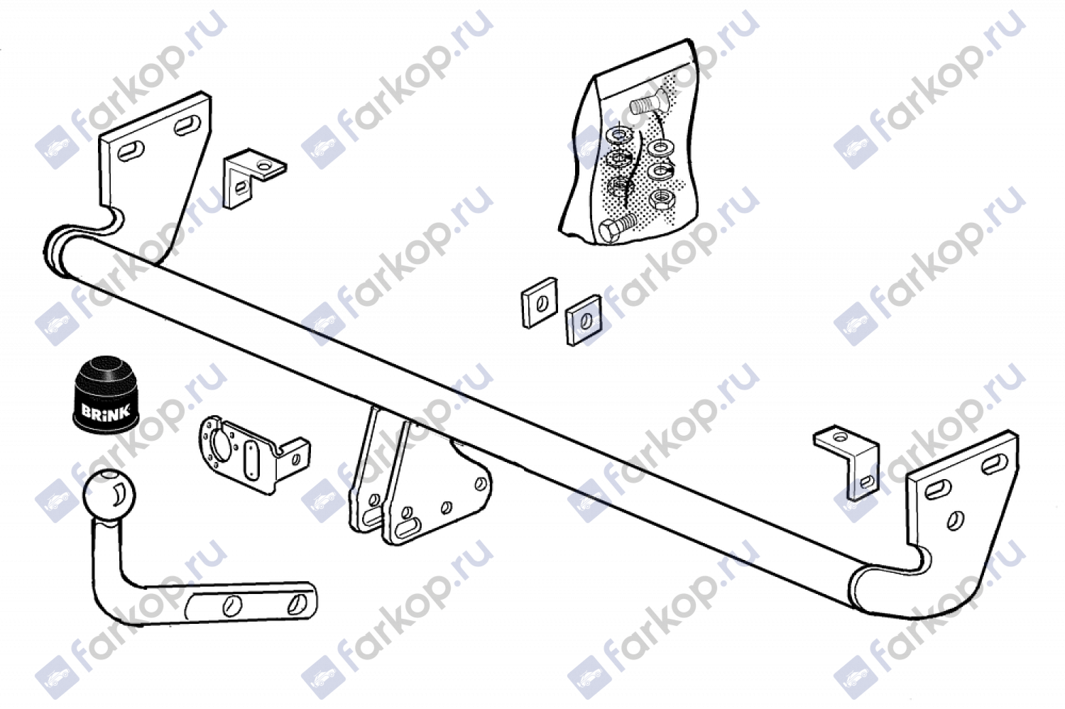 Фаркоп Brink для Mitsubishi Space Star 1998-2006  Арт. 283200 283200 в 