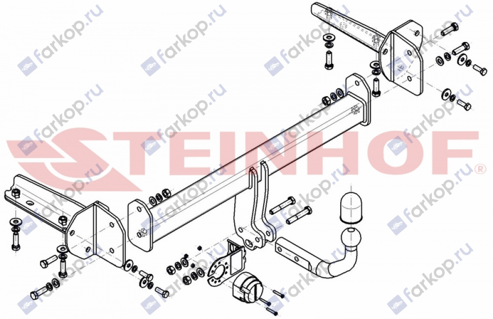 Фаркоп Steinhof для Subaru Levorg 2015-2021 Арт. S-414 S-414 в 