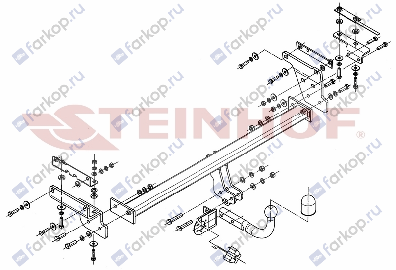 Фаркоп Steinhof для Nissan Qashqai (Qashqai 2) 2007-2013 N-094 в 