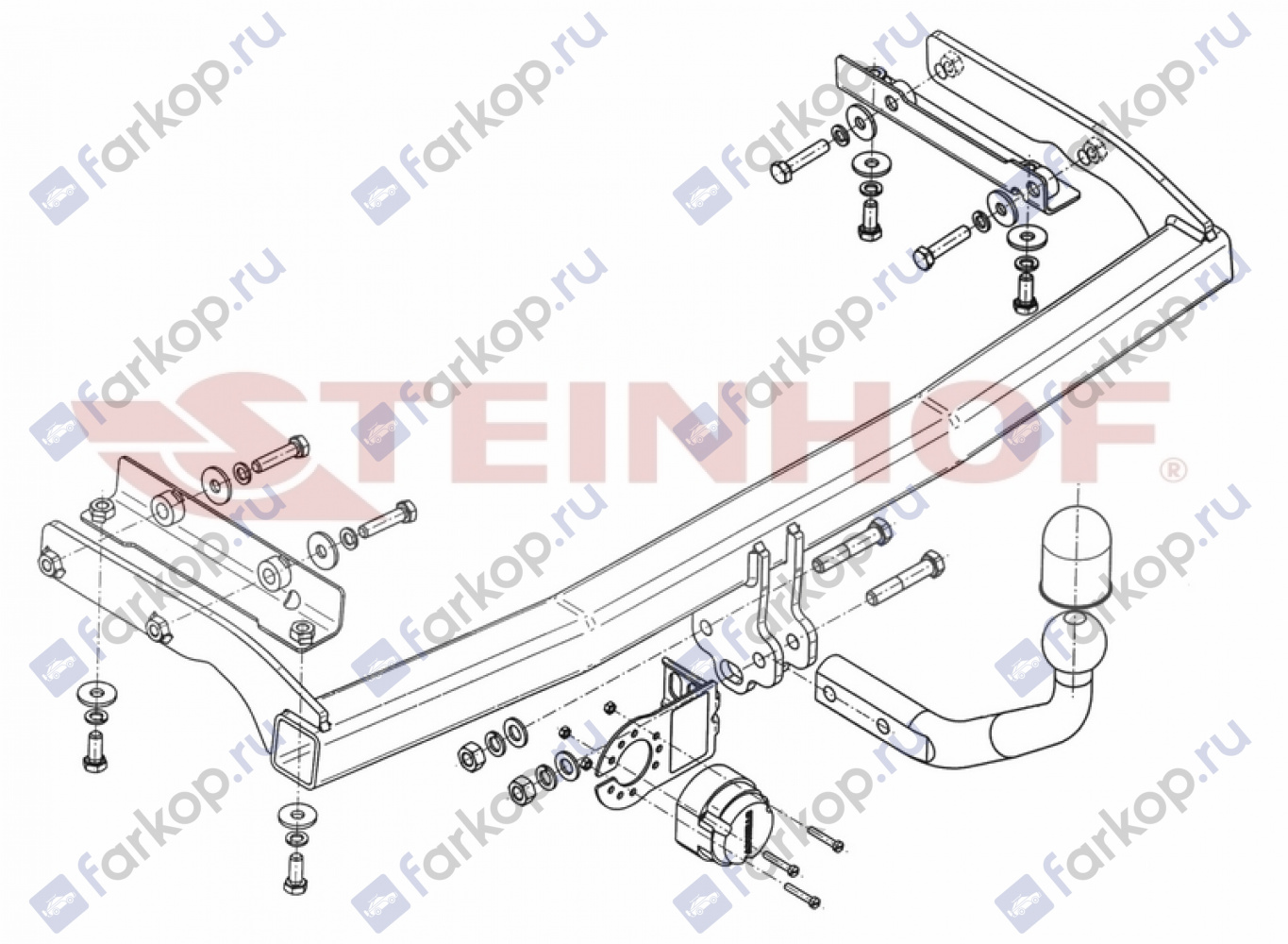 Фаркоп Steinhof для Nissan Note 2006-2013 N-065 в 