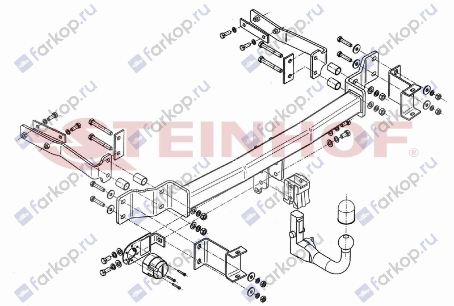 Фаркоп Steinhof для Mercedes E-class (универсал) 2003-2009 Арт. M-120 M-120 в 