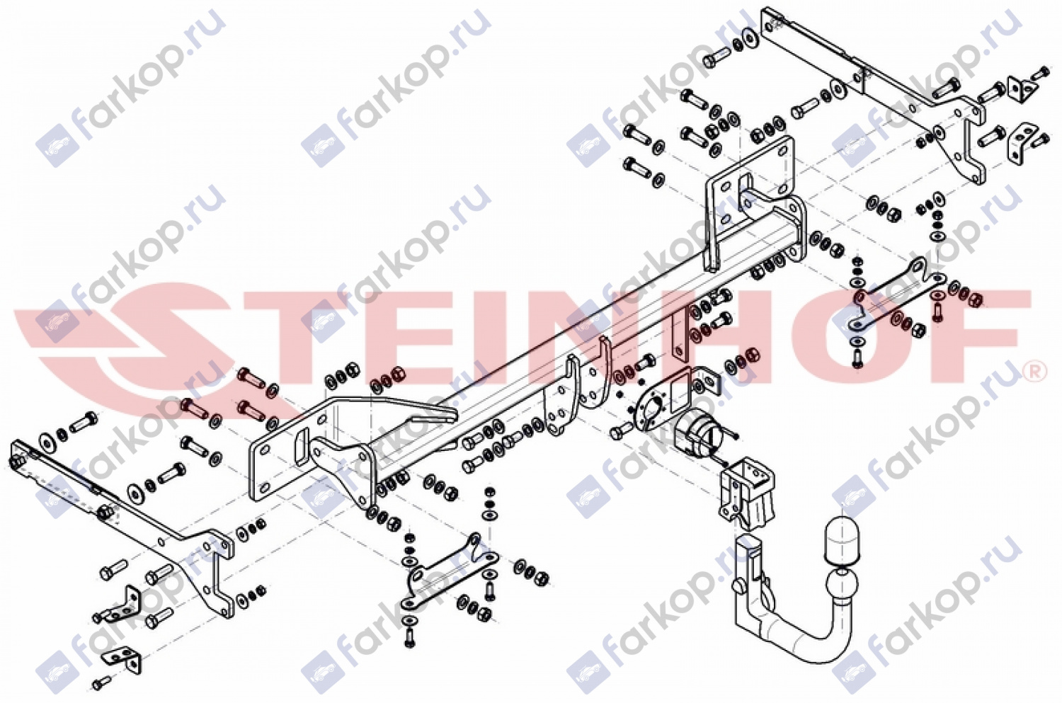 Фаркоп Steinhof для Mercedes S-Class (W221) 2005-2013 Арт. M-145 M-145 в 