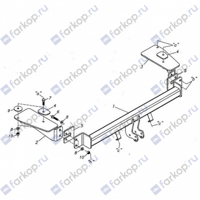 Фаркоп Oris для Chevrolet Aveo (седан) 2002-2006 5222-A в 