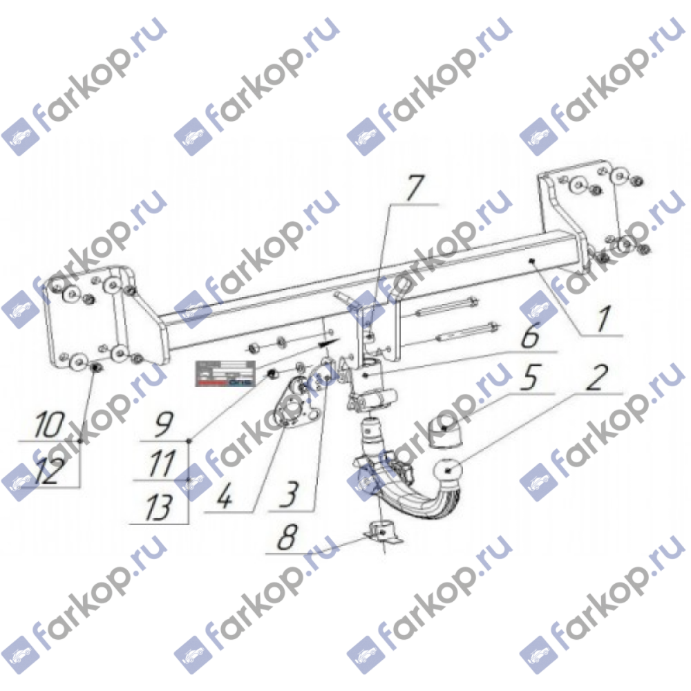 Фаркоп Oris для BMW X6 (F16) 2015- 4755-AK41 в 