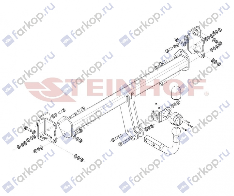 Фаркоп Steinhof для Mercedes EQC 2020- (в т.ч. AMG package)  Арт. M-182 M-182 в 