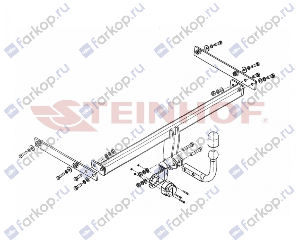 Фаркоп Steinhof для Ford Fiesta 2008-2019 F-247 в 