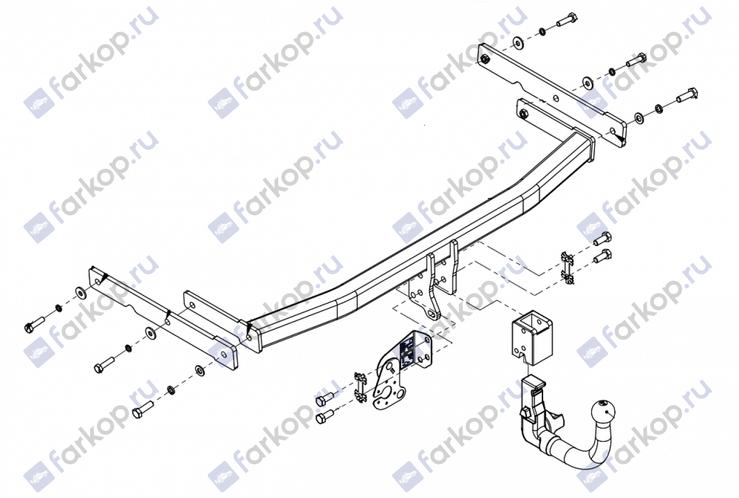 Фаркоп Imiola для Audi Q7 2006-2015 W.A31 в 