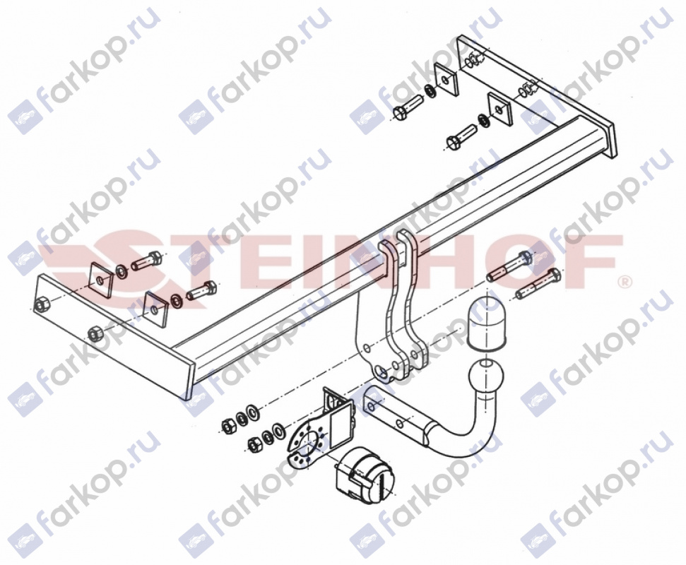 Фаркоп Steinhof для Volvo V70 2007-2016 V-296 в 