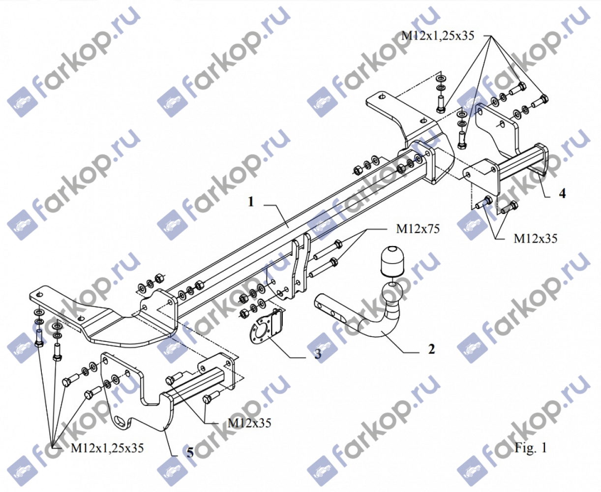 Фаркоп Auto-Hak для Mitsubishi Grandis 2004-2011 Арт. Z 34 Z 34 в 